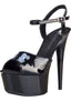 Lapdance Black Platform Sandal With Quick Release Strap 6 inches Heel Xgen Products