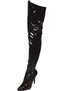 Lapdance Black Pointed Toe Thigh High Boot 3 inches Heel Xgen Products