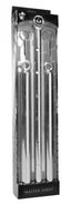 XR Brands Master Series Adjustable Steel Spreader Bar Silver