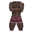Male Power Sport Mesh Stretchy Mens Mini Short Burgundy Male Power