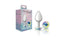 Viben Cheeky Charms Silver Round Butt Plug With Clear Iridescent Jewel