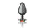 Viben Cheeky Charms Gunmetal Butt Plug With Heart Jewel Large