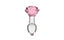 BMS Factory Pillow Talk Rosy Luxurious Glass Anal Plug With Clear Gem BMS Factory