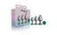 Viben Cheeky Charms Round Metal Butt Plug Gunmetal Kit With Teal Jewel 3 Piece