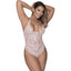 Exposed Lingerie Womens Mesh and Lace Teddy Blush Exposed Lingerie