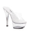 Ellie Shoes Slip On Sandal Clear 6 Inch