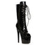 Ellie Shoes Peep-Toe Ankle Boot Black With 7 Inch Stiletto Ellie Shoes
