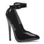 Ellie Shoes 6 Inch Fetish Pump With Ankle Strap Black Ellie Shoes