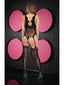 Fancy Suspender Bodystocking Black Lapdance Lingerie