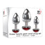 Adam & Eve Three Hearts Gem Anal Plug Set Butt Plugs With Gem Bases Set Of 3 Sizes Adam & Eve