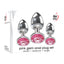 Adam & Eve Pink Gem Anal Plug Set Butt Plugs With Gems Set Of 3 Sizes Adam & Eve
