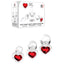 Adam & Eve RED HEART GEM GLASS PLUG SET Butt Plugs Set Of 3 Sizes Adam & Eve
