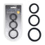 Shots Toys LEVELZ Wide O Silicone Cock Ring S / M / L Set Of 3 Sizes Black Shots Toys