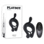 Playboy Pleasure TRIPLE PLAY USB Rechargeable Cock Ring With Wireless Remote Black Playboy Pleasure