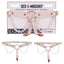Sex & Mischief Peaches N CreaMe Pearl Garters With Pearls Set Of 2 Peach / Rose Goldd Sportsheets
