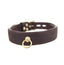 Bound Nubuck Leather Choker With 'O' Ring