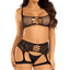 Leg Avenue Fishnet Bra Top & Garter Harness Set