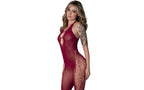 Exposed Lingerie Womens Halter Body Stocking With Rhinestone OS