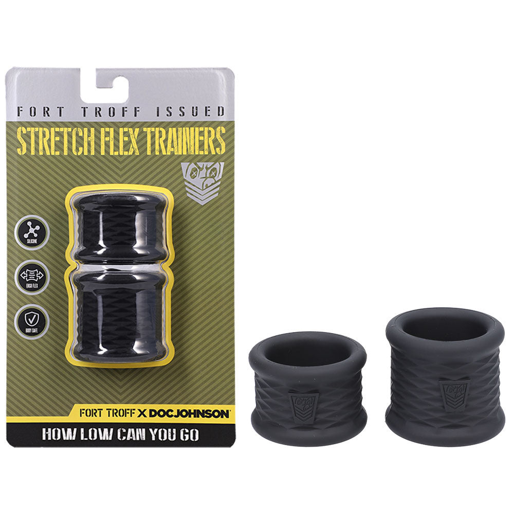Doc Johnson Fort Troff Stretch Flex Trainers Ball Stretchers Set of 2 Black Doc Johnson Main image