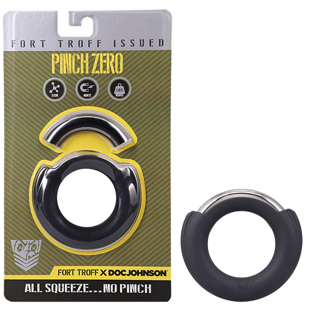 Doc Johnson Fort Troff Pinch Zero Ring Cock Ring Black Doc Johnson Main image