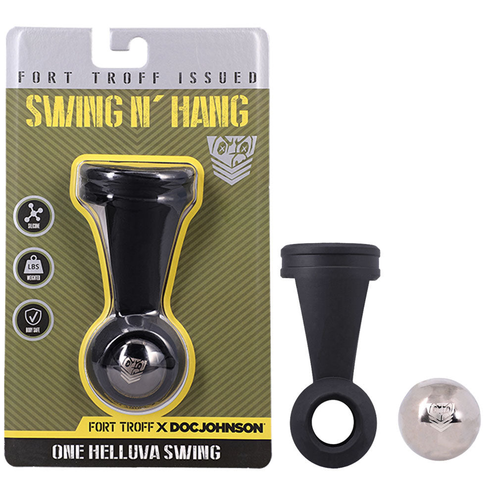 Doc Johnson Fort Troff Swing N' Hang Weighted Ball Tugger Black Doc Johnson Main image