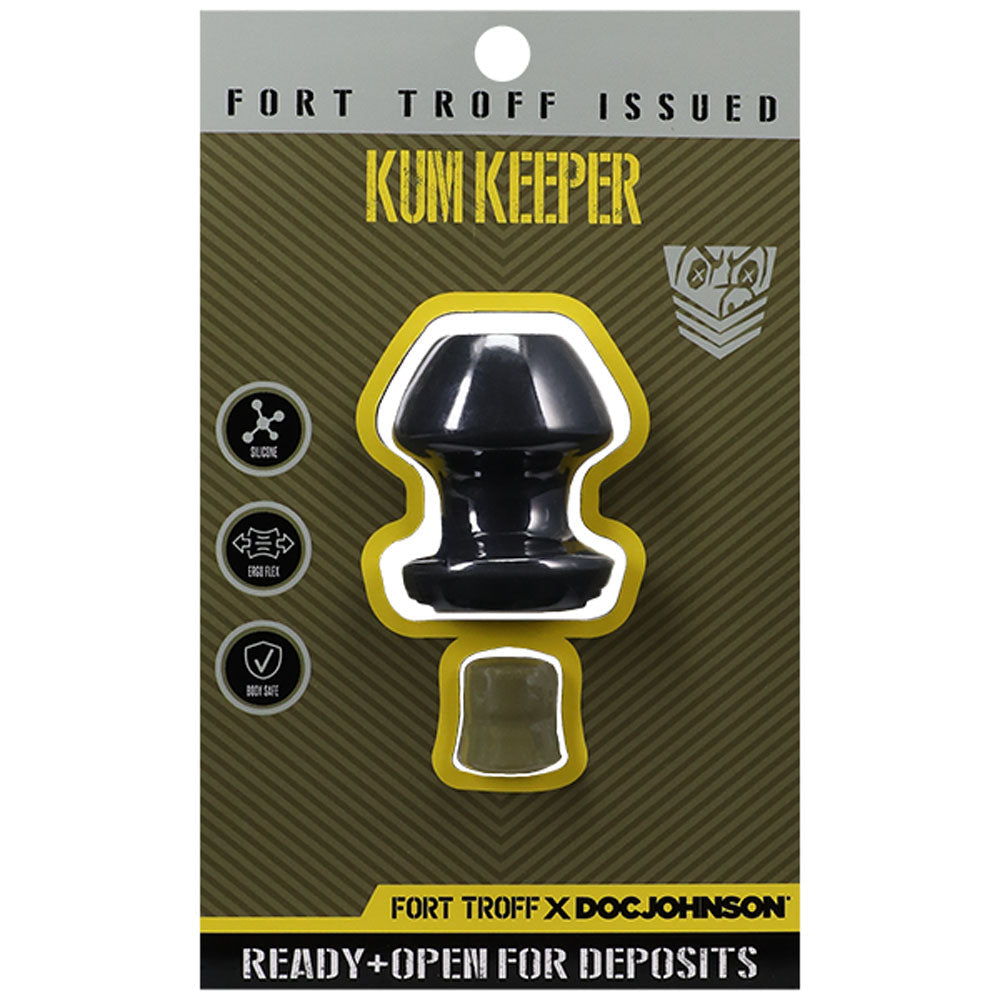Doc Johnson Fort Troff Kum Keeper Hollow Butt Plug With Removeable Stopper Black Doc Johnson Main image