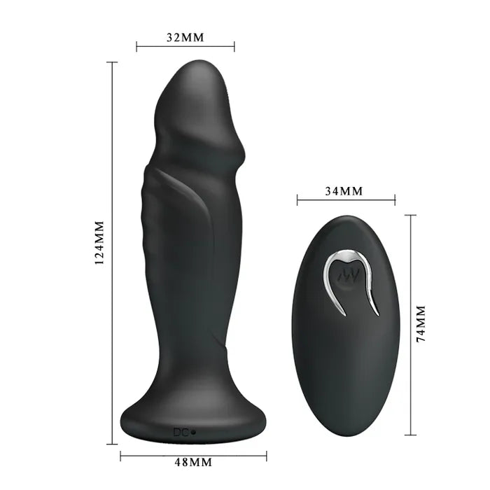 MR PLAY Powerful USB Rechargeable Vibrating Anal Plug With Remote 12.4cm Secondary image
