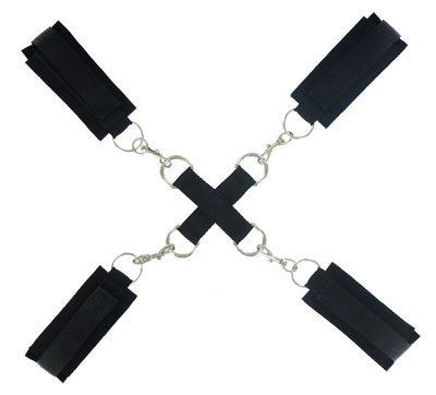 XR Brands Frisky Stay Put Cross BDSM Play Tie Restraints Secondary image