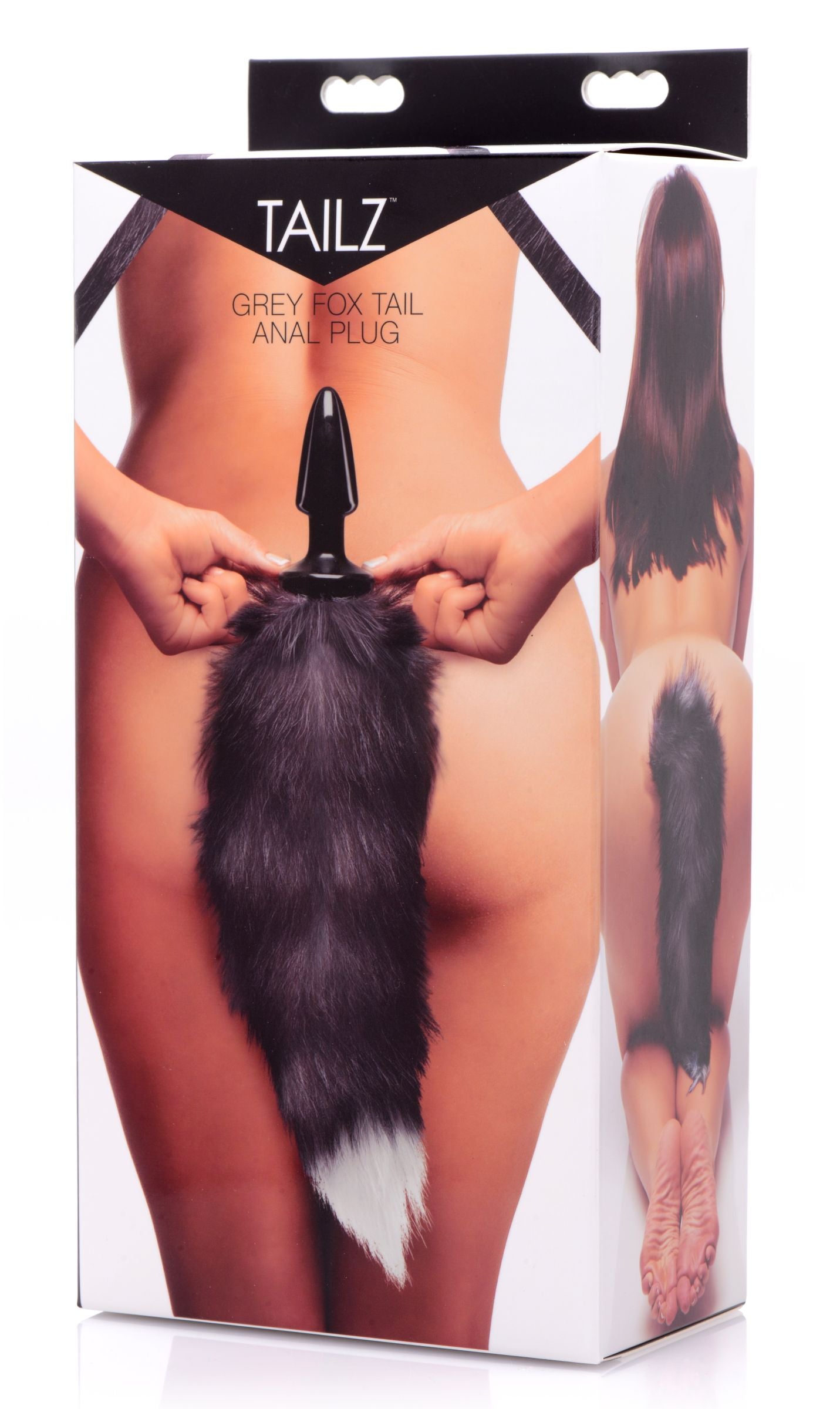 XR Brands Tailz Ultra Sexy Fox Tail Anal Plug Grey