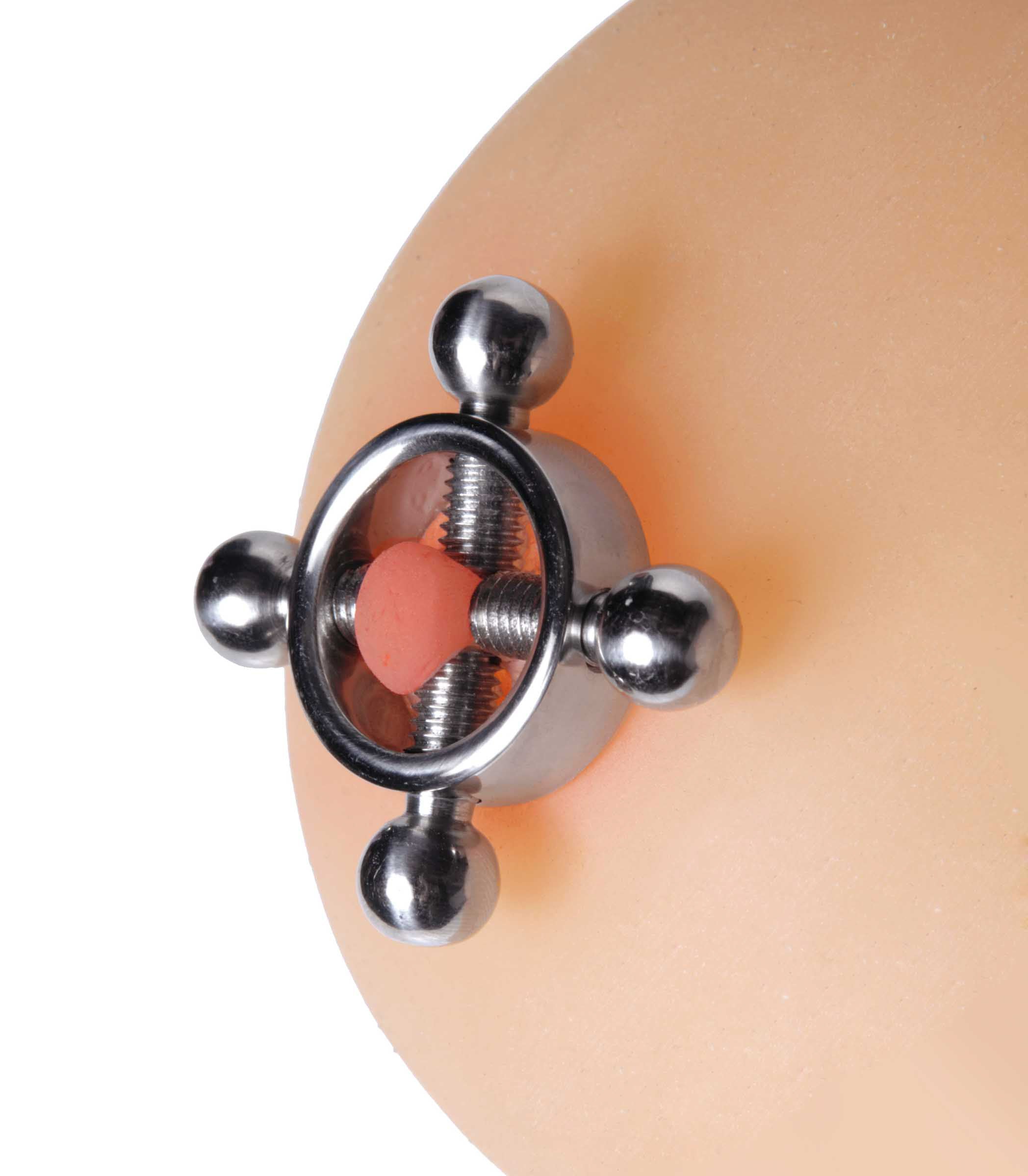 XR Brands Rings Of Fire Stainless Steel Nipple Press Set