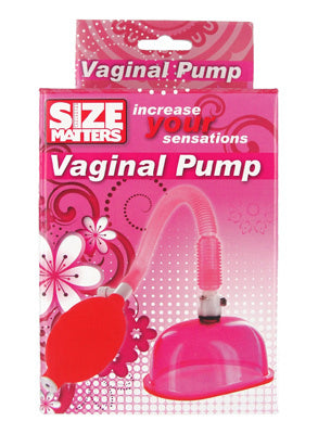 XR Brands Size Matters Vaginal Pump & Cup Set Pink Main image