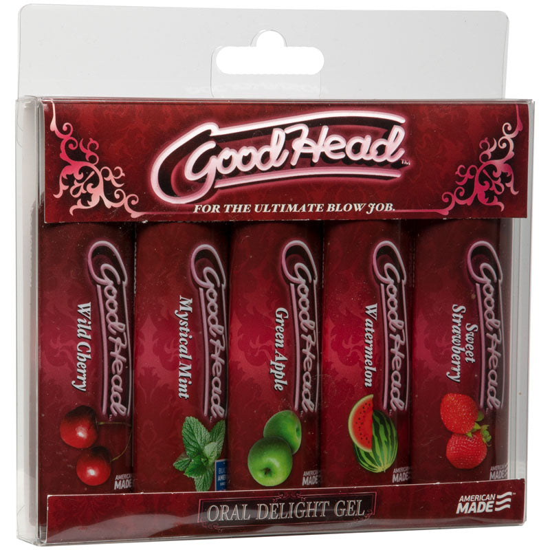 Doc Johnson Goodhead Oral Delight Gel Flavoured Oral Lotions Set Of 5 x 30ml Bottles Doc Johnson