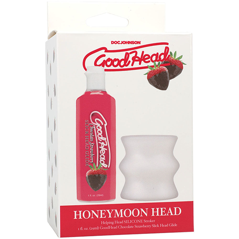 Doc Johnson GoodHead Honeymoon Head Kit Chocolate Strawberry GoodHead Glide With Helping Head Stroker Doc Johnson