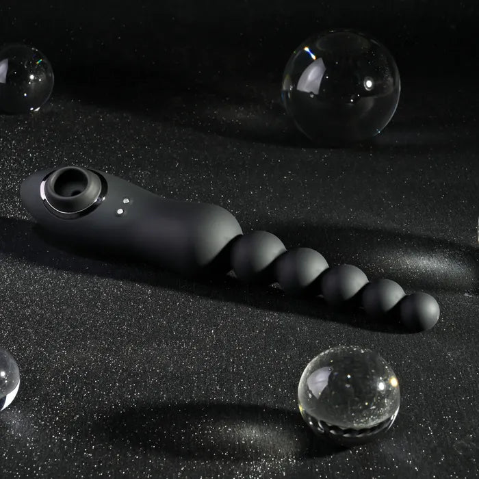 Playboy Pleasure LET IT BEAD USB Rechargeable Vibrating Anal Beads With Clitoral Suction Secondary image