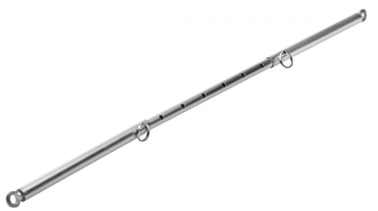 XR Brands Master Series Adjustable Steel Spreader Bar Silver