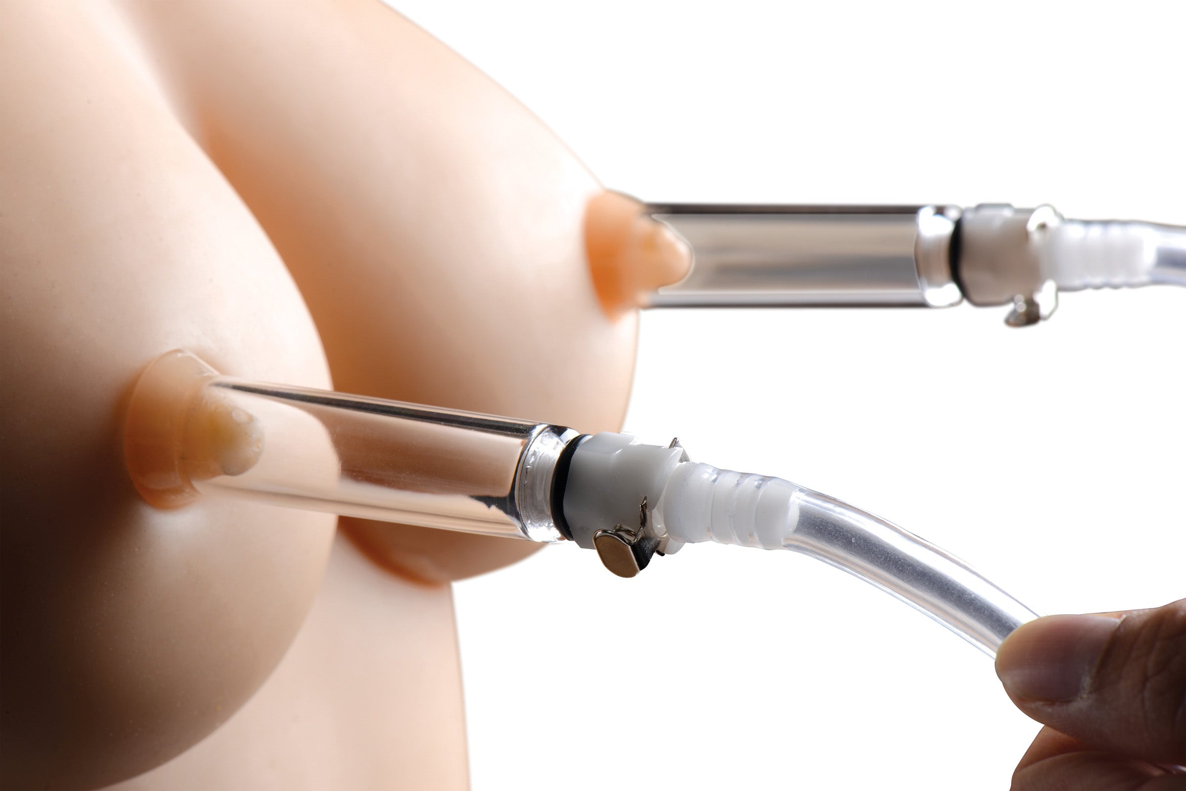 XR Brands Size Matters Nipple Pumping System With Dual Cylinders