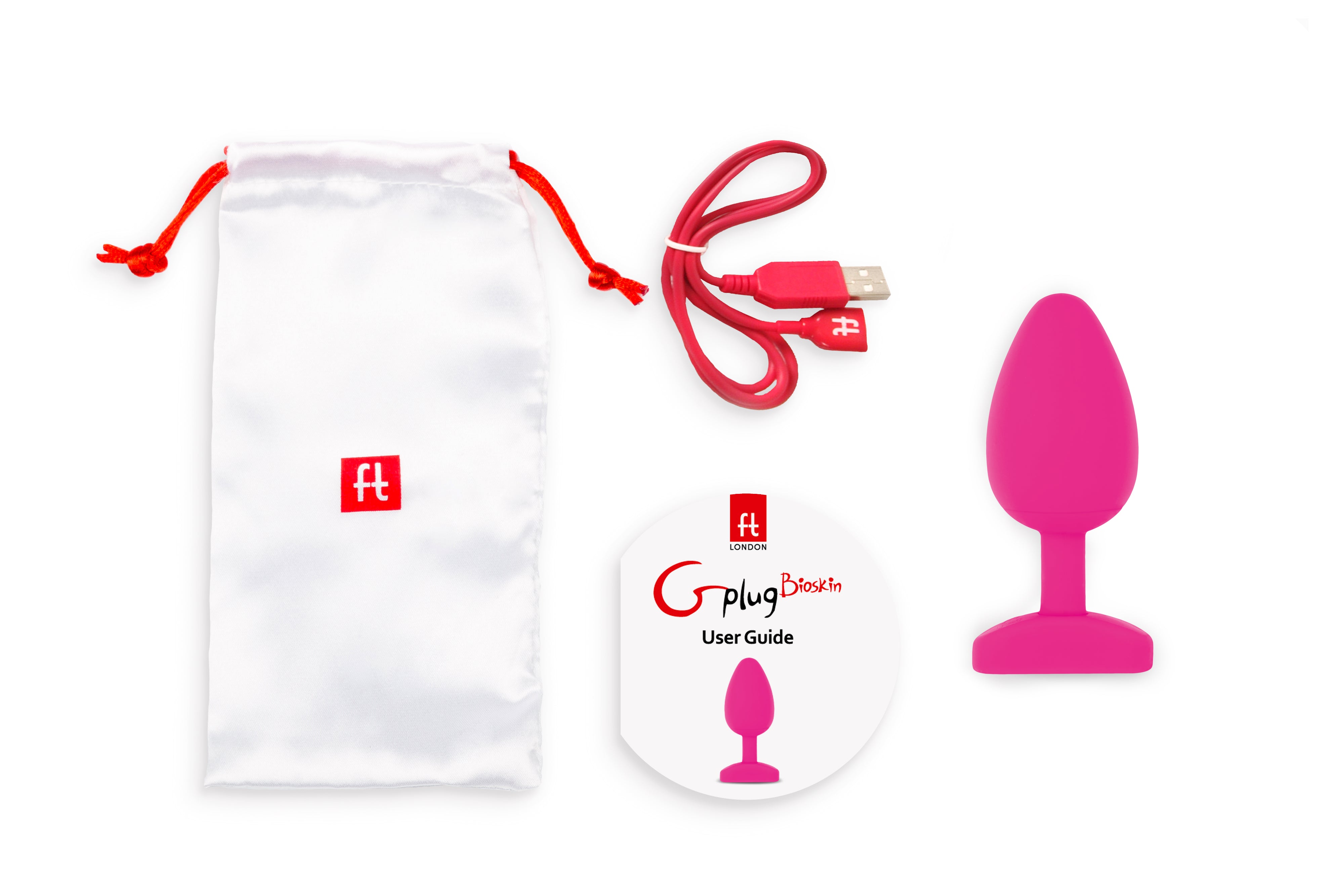 Gvibe Gplug Large Bioskin Butt Plug Sweet Raspberry Secondary image