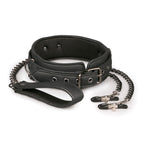 Easy Toys Fetish Collection Bondage Collar With Nipple Chains