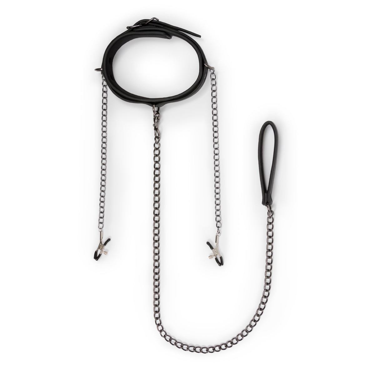 Easy Toys Fetish Collection Bondage Collar With Nipple Chains