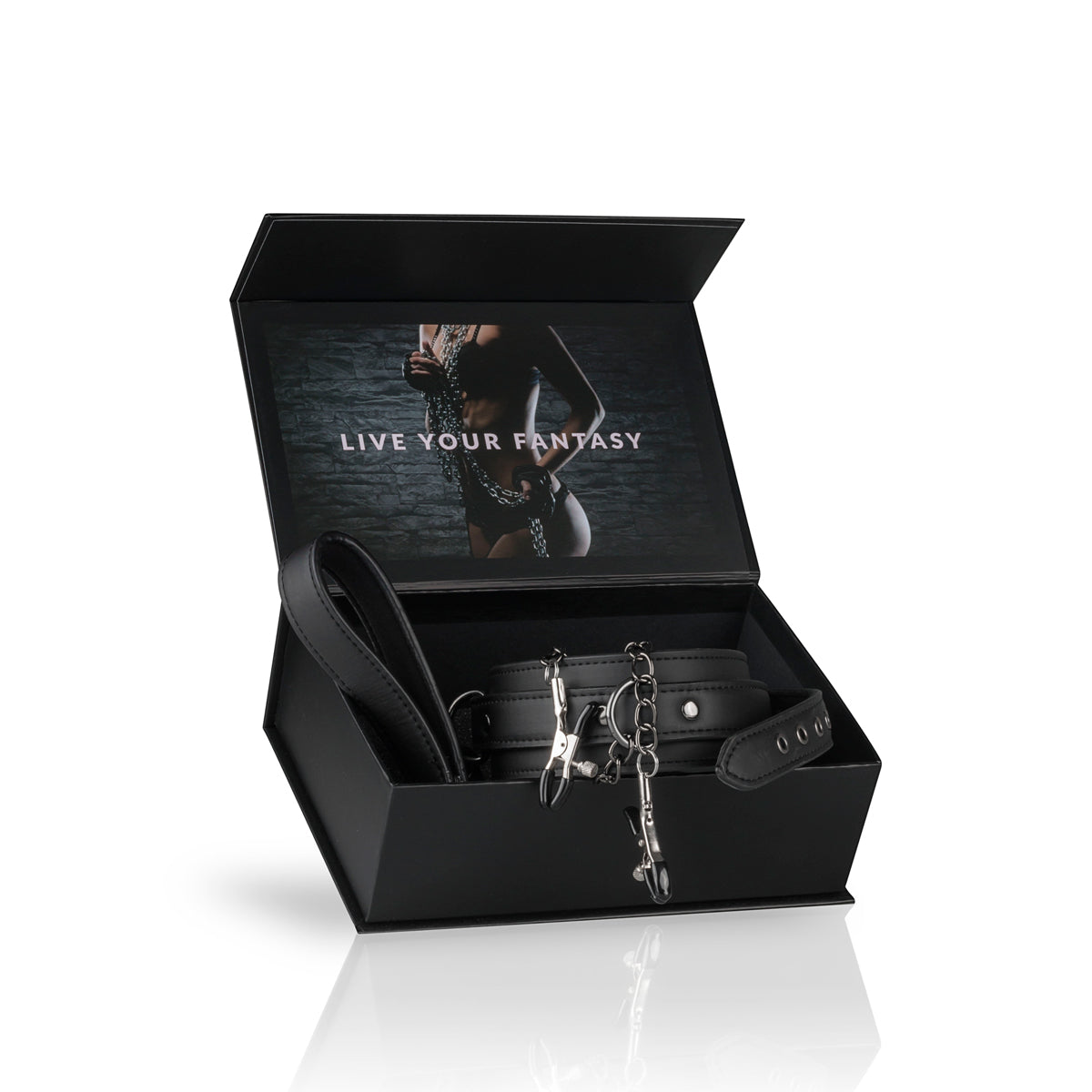 Easy Toys Fetish Collection Bondage Collar With Nipple Chains