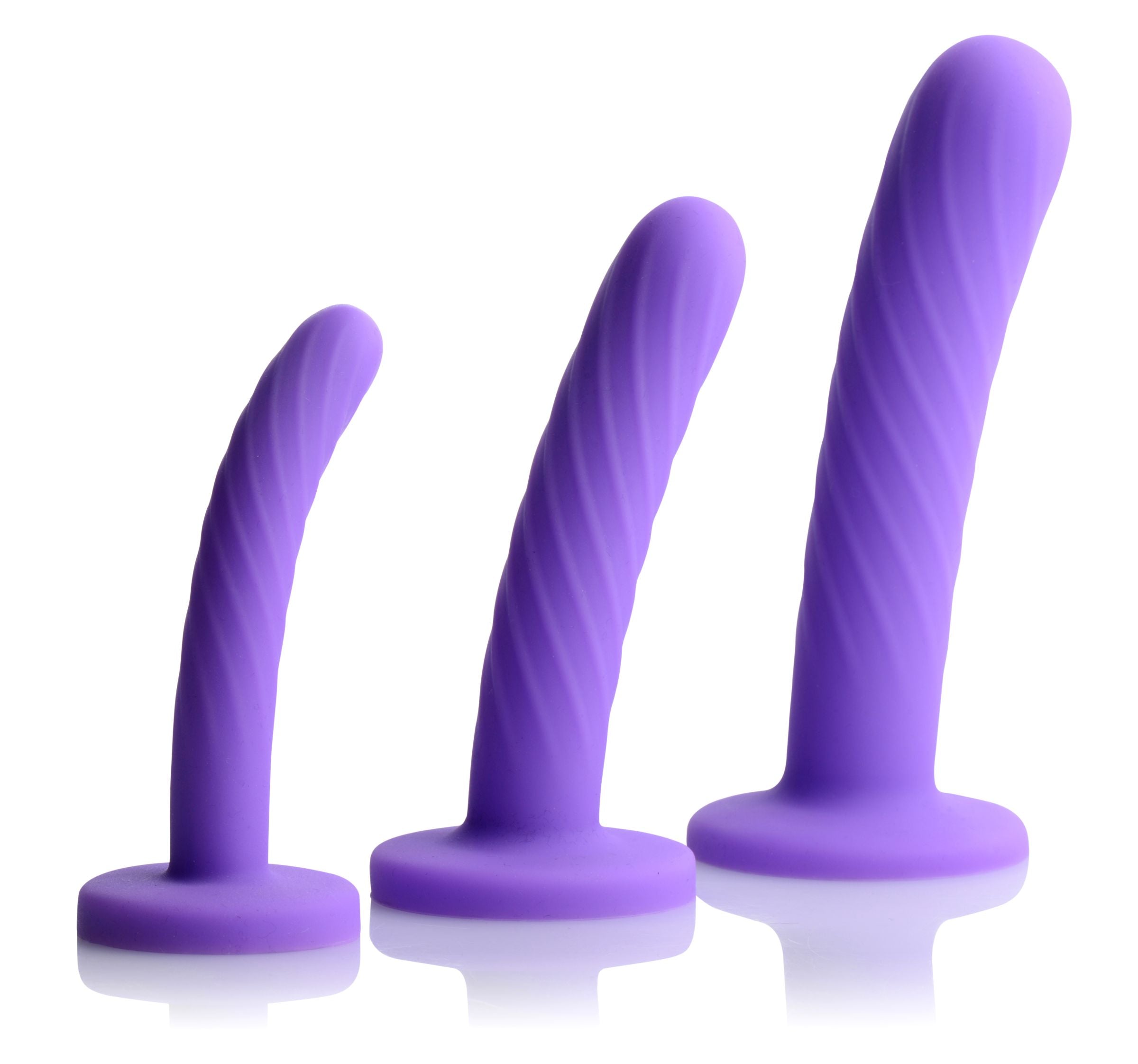 XR Brands Strap U Tri Play Silicone Dildo Set 3 Piece