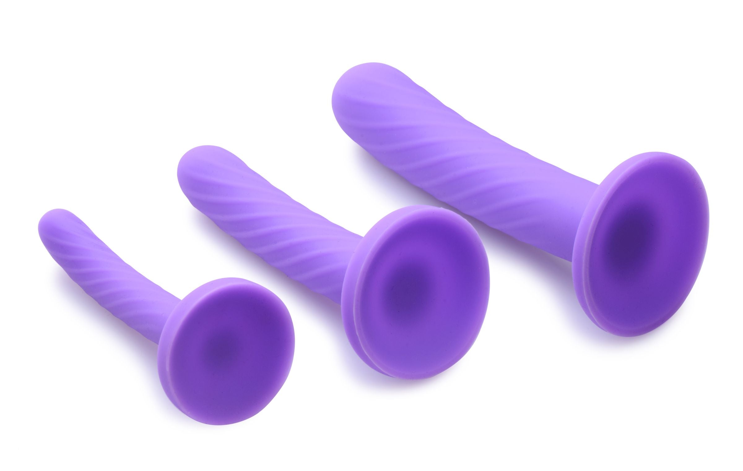 XR Brands Strap U Tri Play Silicone Dildo Set 3 Piece