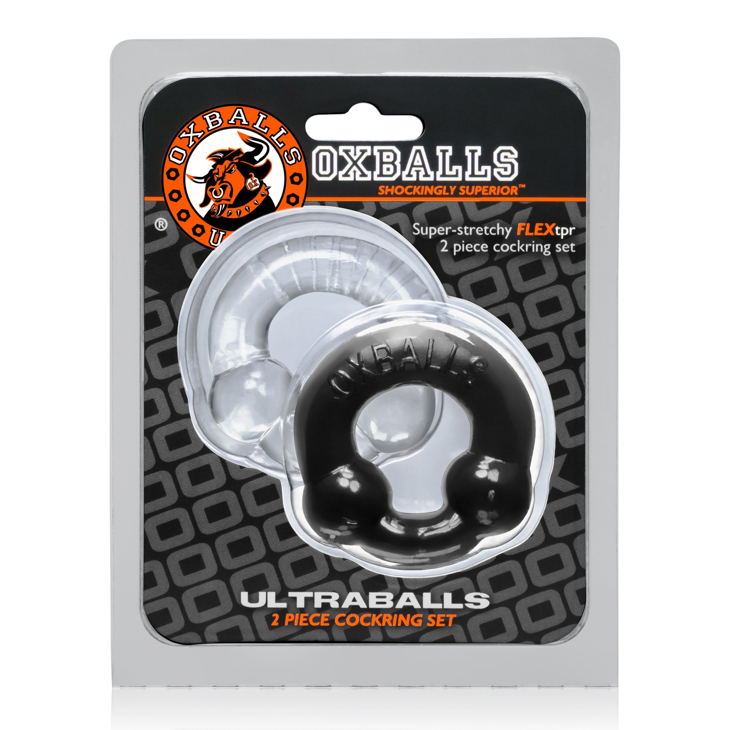 OxBalls Ultraballs Mens Stretchy Cock Rings 2 Pack