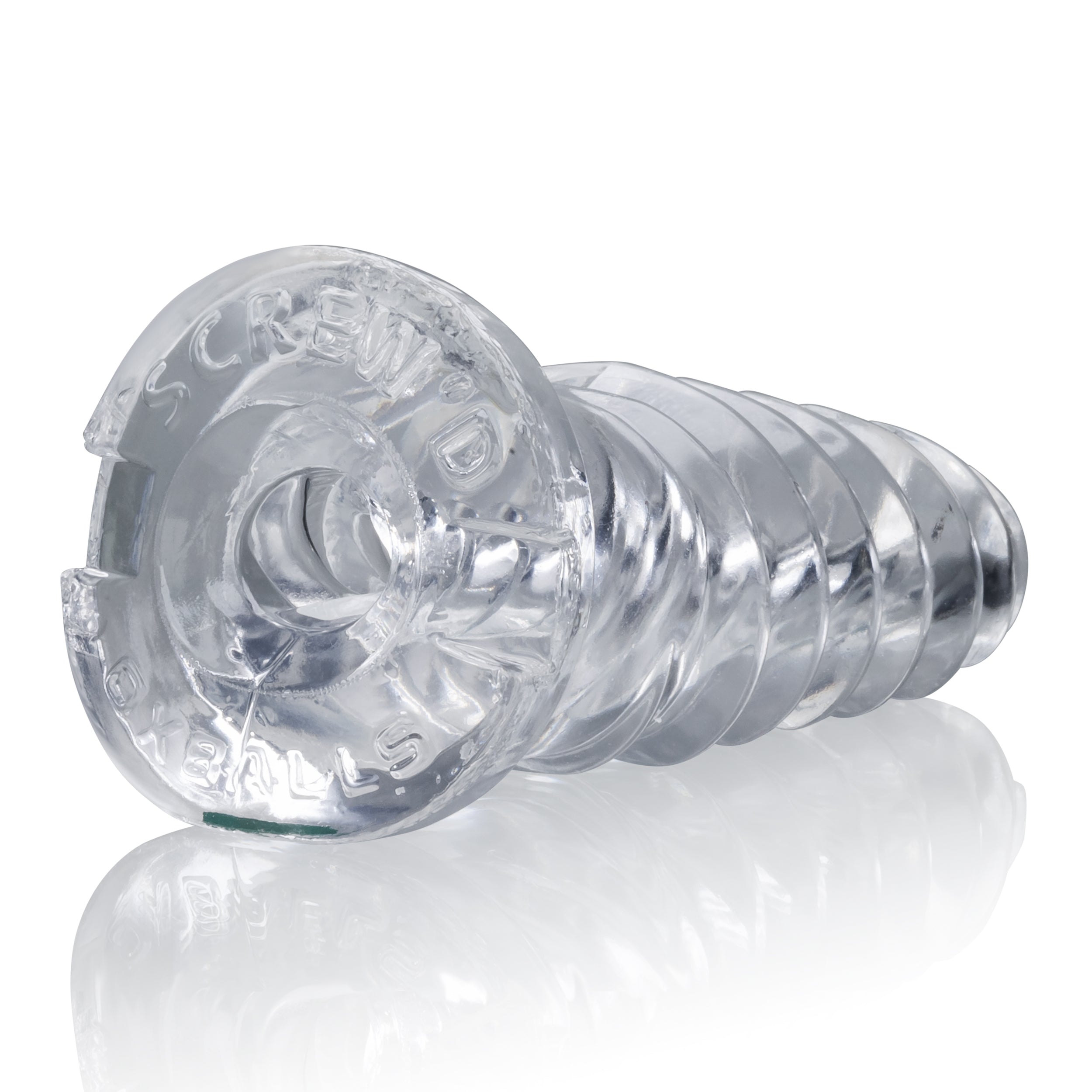 Oxballs Screwd Super Squish Corkscrew Jackoff Toy Clear