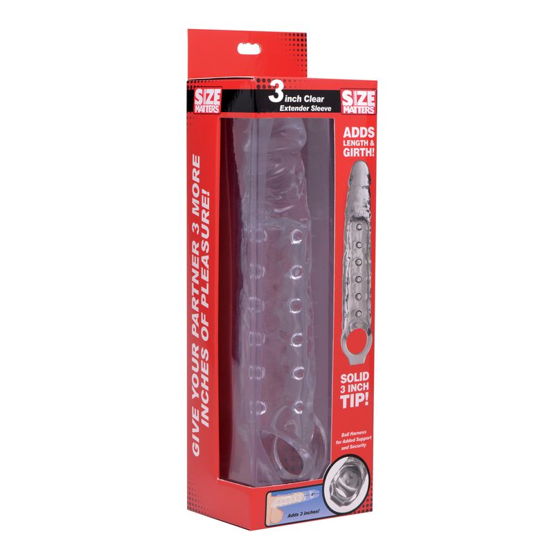 Size Matters Extender Sleeve 3 Inch Clear
