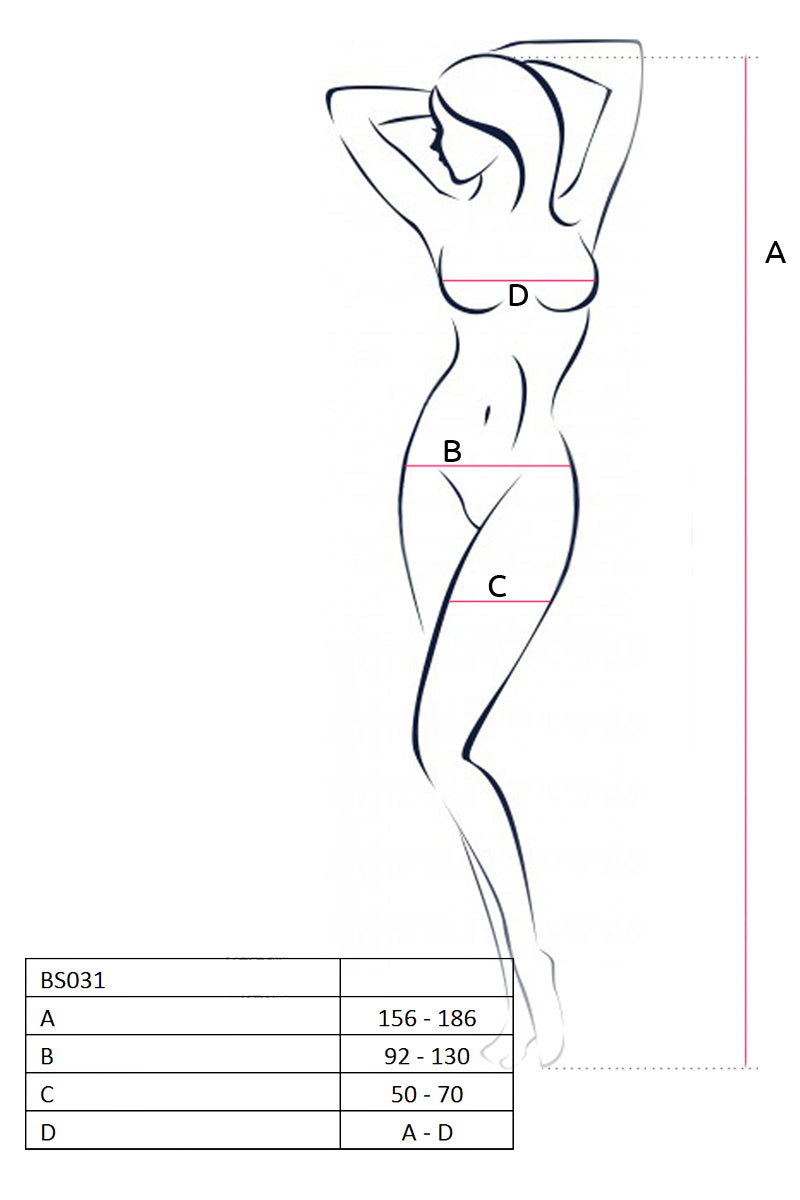 Passion Lingerie Open Cup Womens Bodysuit One Size White Secondary image