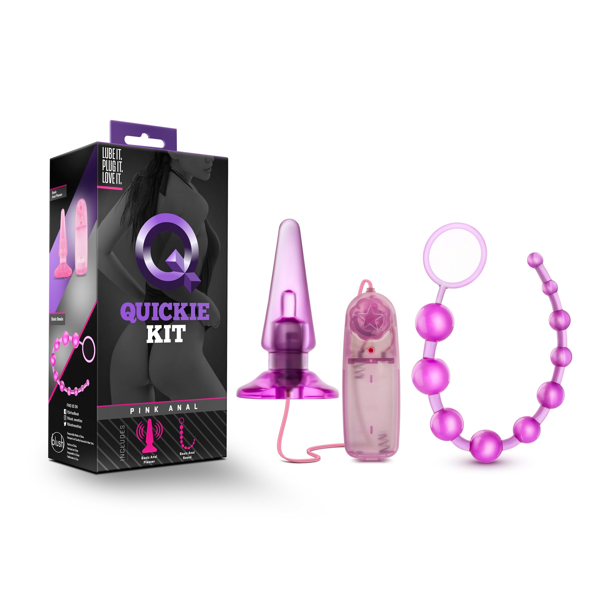 Blush Novelties Quickie Kit Vibrating Anal Plug Pink Main image