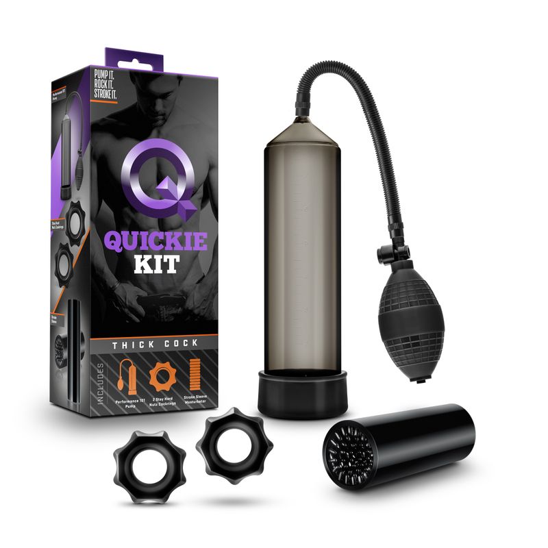 Quickie Kit Thick Cock Penis Pump Black