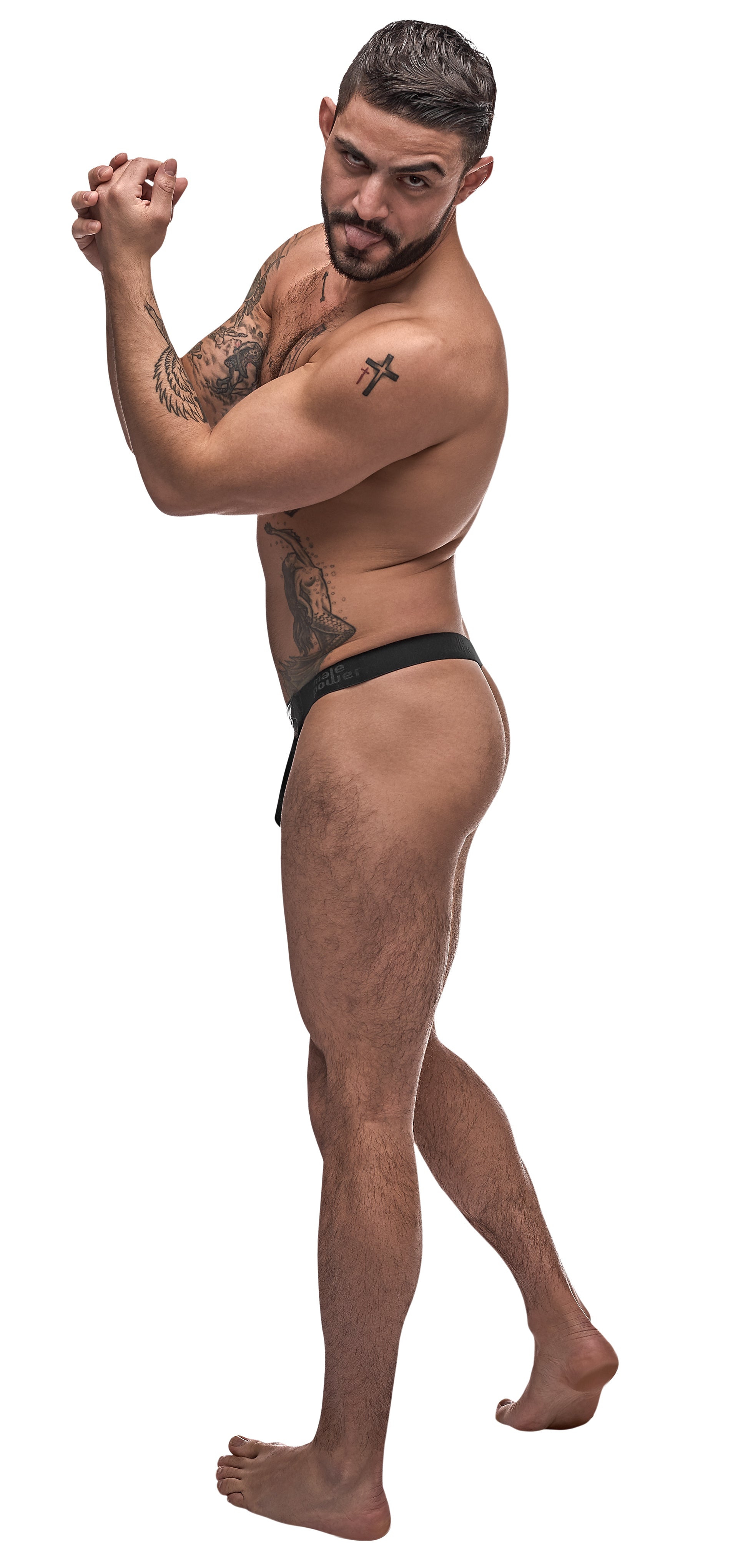 Male Power Grip and Rip Off Mens Thong Black Secondary image