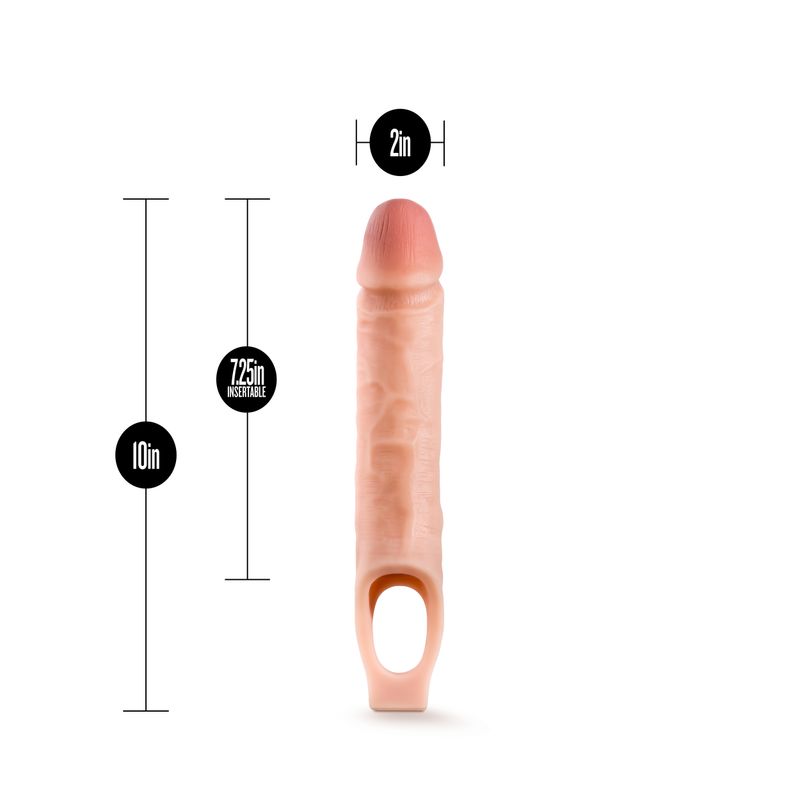 Performance Cock Sheath Penis Extender Vanilla 10 Inch